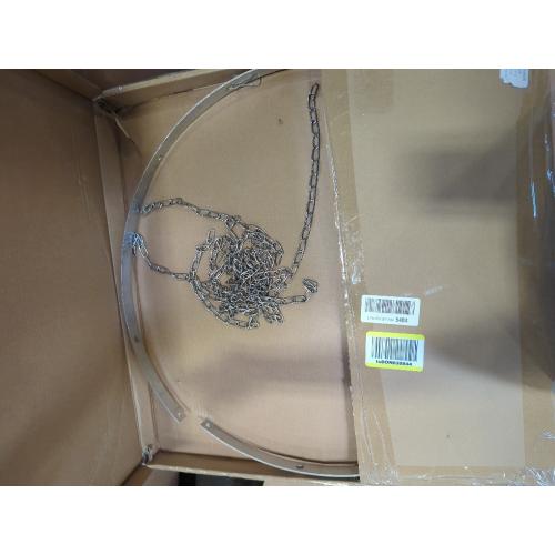 Silver 24 Ceiling Drapes Hanging Kit 24-Inches: Silver Round Metallic Hanging - for Draping Fabric Indoor Outdoor Decorations