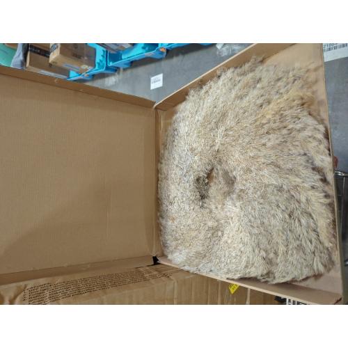 Brown 20 Natural Pampas Grass Wreath, 20'' Real Pampas Wreath for Front Door, Boho Wall Decor, Farmhouse Style, DIY Arrangement, Feather Wall Decor