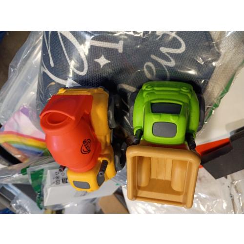 Aigitoy Toddler Car Toys for 2-4 Years Old, Dump Truck, Mixer Cement Set | Outdoor Toy Truck, BPA Free, Phthalates Free, PVC, Recycled Plastic, Easter Christmas Birthday Gifts for 2 3 4 Year Boy Girl
