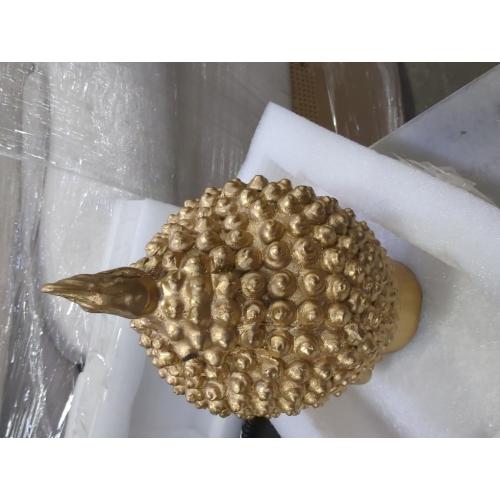 eSplanade Buddha Head Statue for Home Decor | Resin Buddha Face Showpiece for Living Room, Meditation, Office Table Desk, Shelf | Tibetan Buddhist Idol | Zen or Yoga Figurine Gifts | Golden, 9 Inch