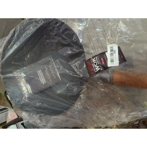 YOSUKATA 13.5 Carbon Steel Wok Pan – Pre-Seasoned Flat Bottom Pow Wok for Stir Fry, BBQ, Grill & Camping – Traditional Japanese Chinese Cookware – Compatible with Induction, Electric, Gas, Open Fire