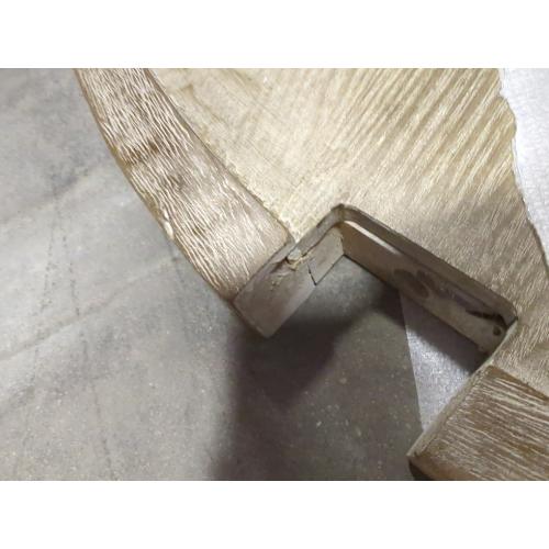 Kat 35W Farmhouse Upholstered Storage Button-Tufted Ottoman