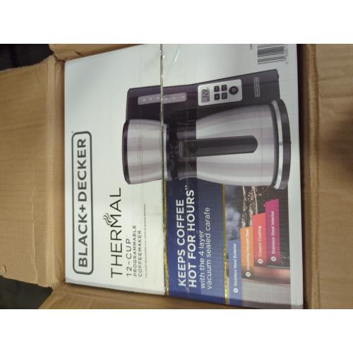 BLACK DECKER 12 Cup Thermal Drip Coffee Maker Programmable