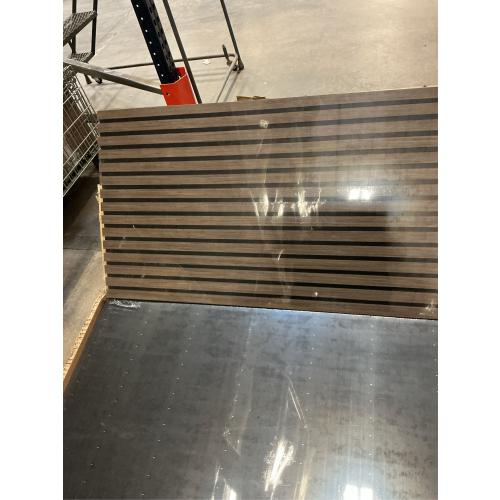 Wood Slat Wall Panels, 2 Pack Acoustic Panels 46.46 × 23.82, 3D Fluted Sound Absorbing Wall Panel for Home & Office Decor, Noise Reducing Interior Wall Treatment (Ebony)