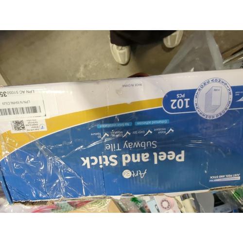 Art3d 102-Piece Peel and Stick Wall Tile for Kitchen Backsplash, Bathroom, Fireplace, 3in. × 6in. Stick on Subway Tile, Glossy White