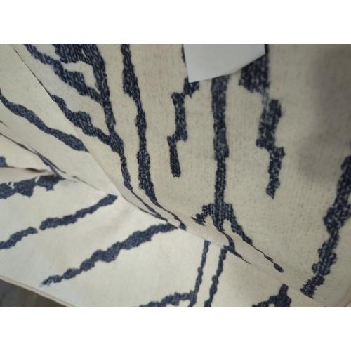 Area Rug 5x7 Rug Machine Washable Non-Slip Low Pile Print Pattern Western Rug for Living Room Bedroom Entryway Tribal Series -Navywhite/Black