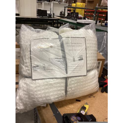 100% Cotton Waffle Weave Bed Blanket | Soft, Breathable, and Lightweight Blanket for All-Season | Perfect for Layering King, White)