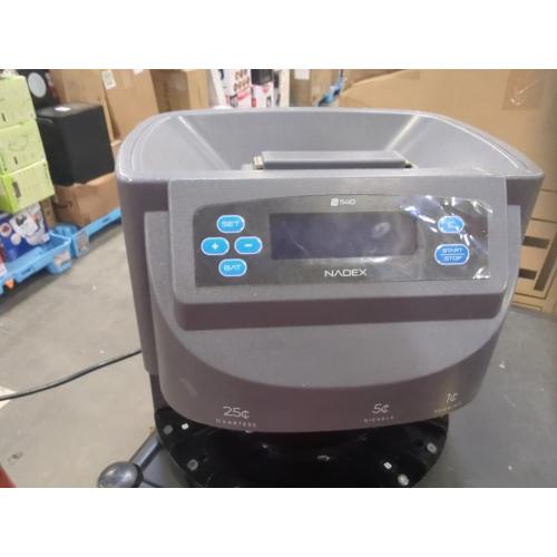 Nadex S540 Pro | Coin Counter, Sorter, and Wrapper | Sorts up to 300 Coins Per Minute | Comes with 48 Preformed Wrappers (Gray)