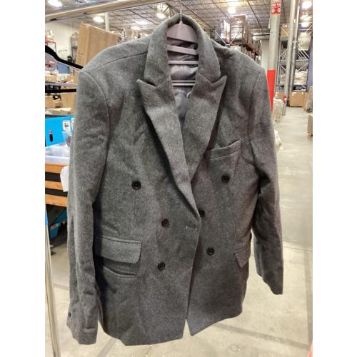 SIZE M Mens Casual Double Breasted Wool Trench Coat Peacoat Winter Jackets