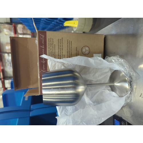 Silver 2 Pack Gusto Nostro Stainless Steel Wine Glass - 18 oz - Cute, Unbreakable Wine Glasses for Travel, Camping and Pool - Fancy, Unique and Cool Portable Metal Wine Glass for Outdoor Events, Picnics (Set of 2)