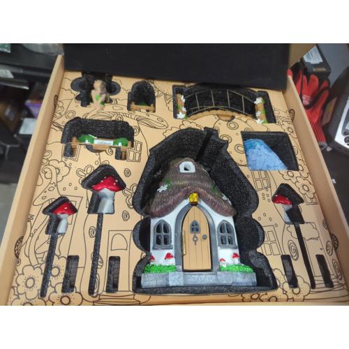 13 PCs WILD PIXY Fairy Garden Kit - 13 Piece Glow in The Dark Accessories with 7.1 Outdoor Fairy House with Opening Door and Solar LED Light, Garden Door for Trees, Stones, Indoor/Outdoor Decor