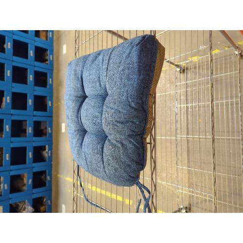 HARBOREST Chair Cushions for Dining Chairs Set of 4 - Chenille Tufted Kitchen Chair Cushions with Ties and Non-Slip Bottom, Foam Chair Pads for Dining Chairs, 17 x 17, Blue