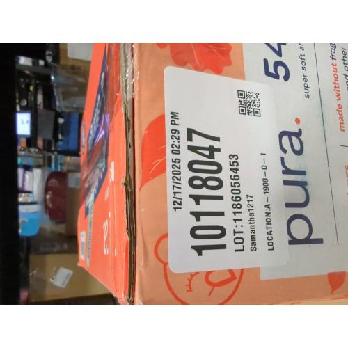 Pura Size 6 Eco-Friendly Diapers (29  lbs) Hypoallergenic, Soft Organic Cotton, Sustainable, up to 12 Hours Leak Protection, Allergy UK, Recyclable Paper Packaging, 18 Count (Pack of 3) (54 Diapers)