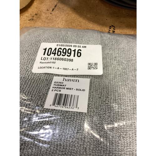 Haven Organic Cotton Terry 21 X 34 Bath Mat in Harbor Mist Grey 2 pack