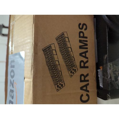 BLACK 27.2 L x 7.9 W x 3”H Magisale Low Profile Plastic Car Service Ramps 3 Ton Heavy Duty Truck Vehicle Ramps for Oil Changes& Maintenance- 2 Pack