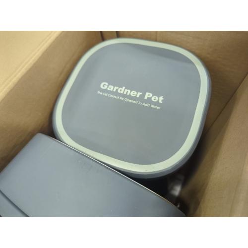 Color Grey Gardner Pet Automatic Dog Water Dispenser Gravity Stainless Steel Water Waterer Feeder, 100% BPA-Free Large Capacity Water Feeding Bowls for Medium & Large-Sized Dogs Cats Other Pets