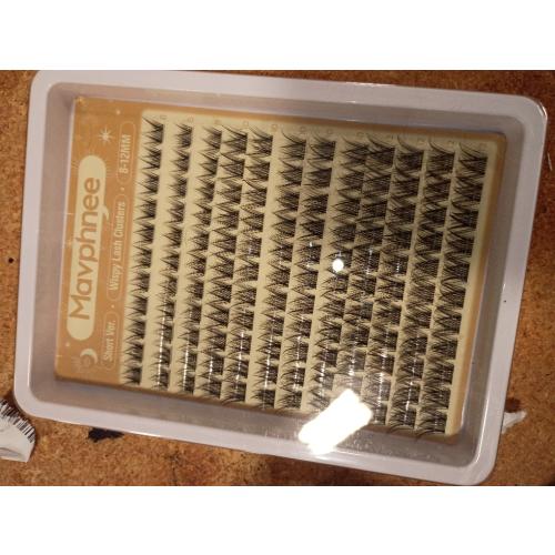 Lash Clusters Natural Eyelash Clusters 8-12MM Wispy Lash Extensions C Curve Individual Lashes Clear Band Cluster Lashes Clean Makeup DIY Lash Pack (Short Ver.)