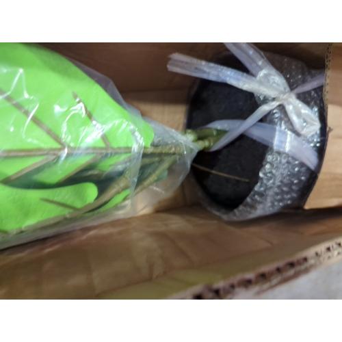 Adcock Artificial Fiddle Leaf Fig Plant in Basket, Faux Green Plant, Fake Tree for Home Décor 49