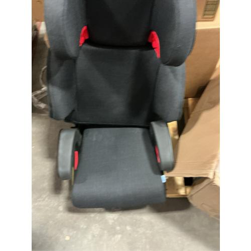 Clek Oobr High Back Booster Seat with Adjustable Headrest, Reclining Design, Latch System, and Retardant-Free Fabric (Mammoth Ziip)