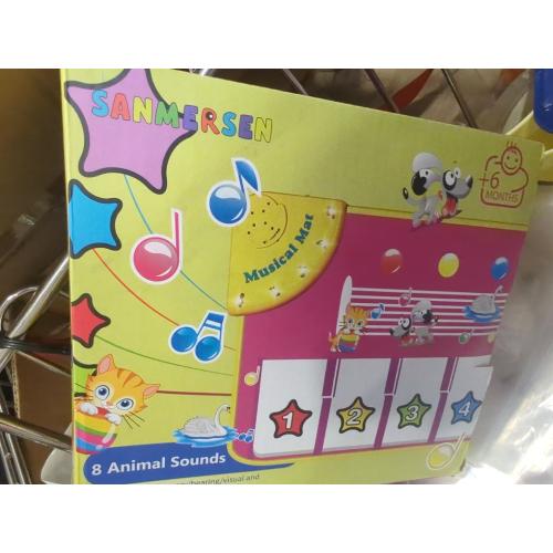 M SANMERSEN Piano Mat - Musical Keyboard Floor Playmat 39.5 Electronic Music Animal Touch Play Blanket Funny Xmas Gift Toy for 1 2 3 Year Old
