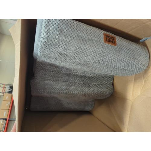 EHEYCIGA Curved Dog Stairs Ramp for Small Dogs 15.7 H, 3-Step Dog Steps for Couch Sofa and Chair, Pet Stairs for Cats, Non-Slip Balanced Pet Steps Indoor, Grey