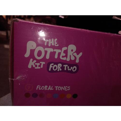 Sculpd - The Original Pottery Kit for Adults - Includes Air Dry Clay for Adults, Sculpting Tools, Varnish, Paint Brushes, Guides, Couples Date Night Arts & Crafts Set, Gloss Varnish with Floral Tones