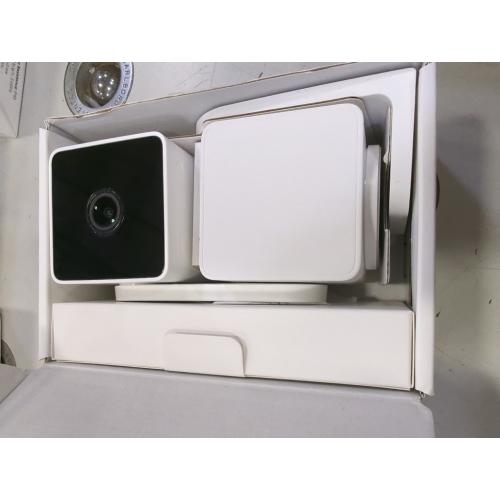 White Wyze Pan v3 Wired Indoor/Outdoor 1080P HD Home Security Camera with Privacy Mode