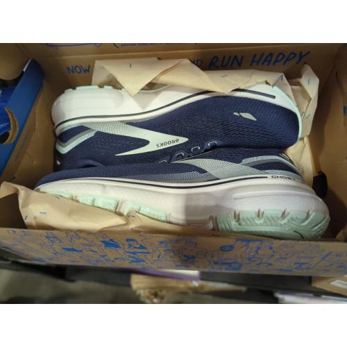 Size 9  blue and white Brooks Women's Ghost 15 Neutral Running Shoe