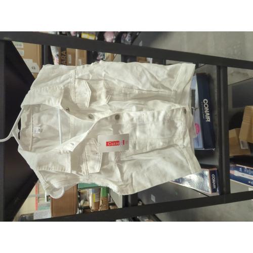 VIEWON Women's Casual Denim Waistcoat Frayed Sleeveless Ripped Jacket Vest with Pockets