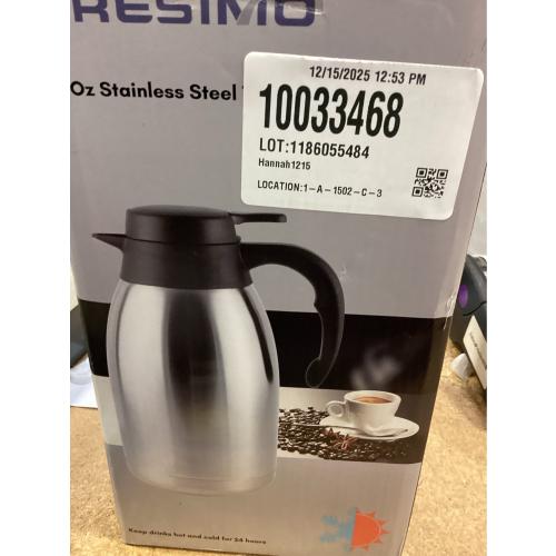 Cresimo 2 Liter Stainless Steel Thermal Coffee Carafe