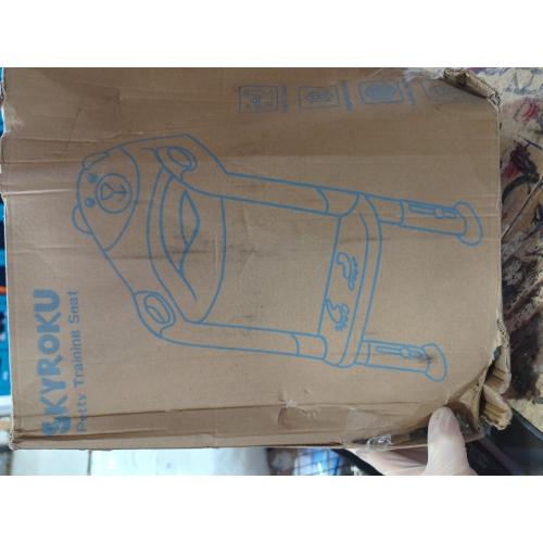 Potty Training Seat ，SKYROKU Potty Training Toilet with Step Stool Ladder, for Kids Boys Girls Toddlers - Comfortable Safe Potty Seat with Anti-Slip Pads Ladder （8838-Grey）