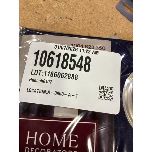 Thermapanel Midnight Solid Polyester 37 in. W x 84 in. L Room Darkening Single Grommet Top Curtain Panel