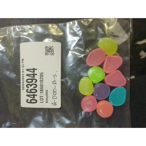 10 PACK Luminous Pebble Stones,Colorful Glowing Pebbles,Glow in The Dark Rocks,100 Pieces,Mixd Color.