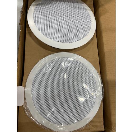 Herdio 6.5 Inch Bluetooth Ceiling Speakers 320W 2-Way Flush Mount in Wall Amplifier Receiver Suitable for Home Theater Bathroom Living Room Kitchen Office (White, Pair)