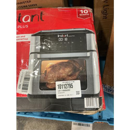 Instant Vortex Plus Black/Silver 10 qt Programmable Digital Air Fryer Oven