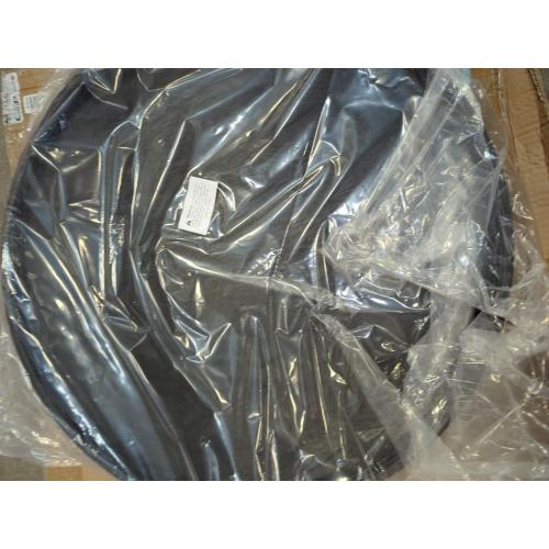 25x25 High-End Light Luxury Leather Round Oversized Tray - Ottoman Coffee Food Serving for Family Dinner, Outdoor Picnic & Party Essentials | Versatile Home Decor Tray(25 inch Black)