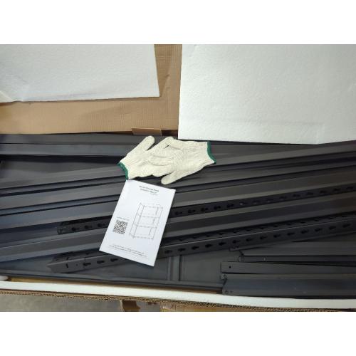 Black 48 Inch Four Layer Iron Plate Storage Rack