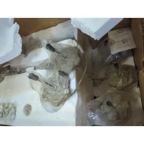 9-Light Castle Beige Interior Candelabra Chandelier