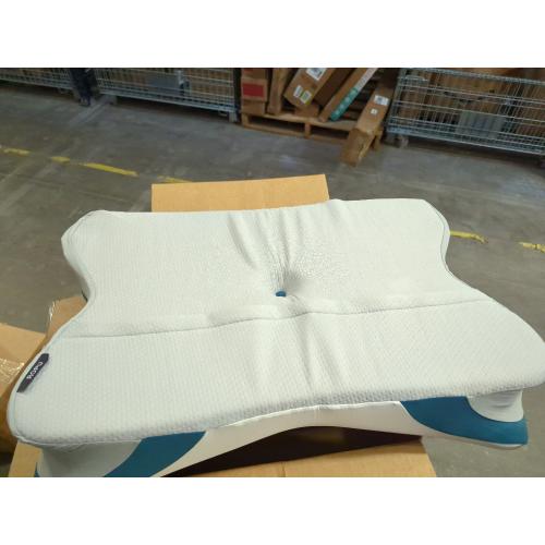 White Blue and Grey 26x17.5 Cervical Pillow for Neck Pain Relief - Ergonomic Neck Pillow for Sleeping Contour Memory Foam Pillows with Cooling Pillowcase, Orthopedic Bed Pillow for Side Back Stomach Sleepers