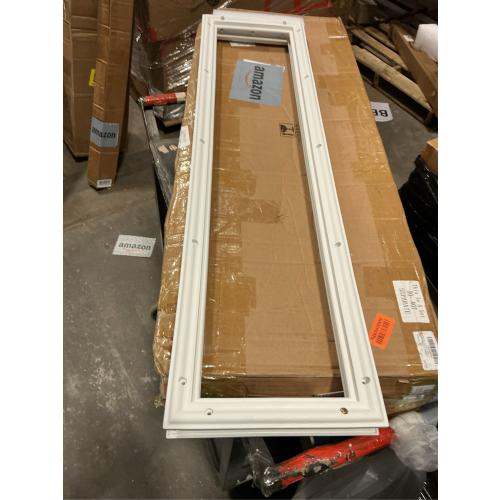 8 x 36 Entry Door Frame Only Replacement Kit for 1'' Glass (Glass Not Included) 1 Lite Exterior Front Door Window Frame Replacement Grille Inserts Home Improvement Easy to Install Use