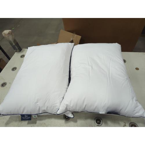 Pacific Coast Queen Size Set of 2 Bed Pillows for Sleeping - Microfiber Cover Pillows for Bed with Down Alternative - Queen Pillows 2 Pack for Back, Stomach and Side Sleepers - 20x 28 (Dark Blue)