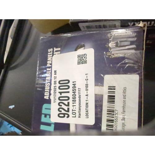 LED Garage Light, 120W, 12000LM, 3 3 Adjustable Panels, Black, Ceiling