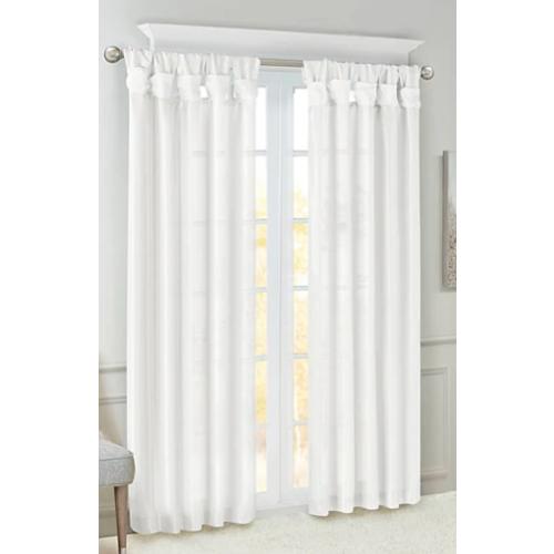Madison Park Natalie Twisted Tab Light-Filtering Tab Top Single Curtain Panel