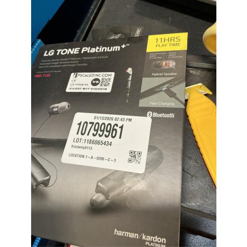 LG - TONE PLATINUM  Bluetooth Headset - Black