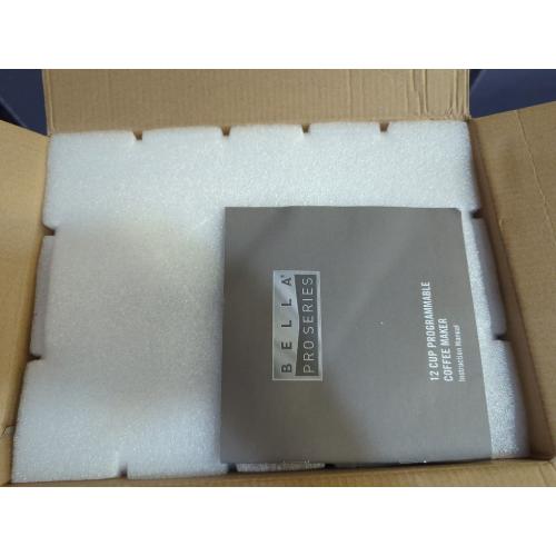 Black and Silver bella PRO - 12-Cup Programmable Coffee Maker - 90194 - Stainless Steel