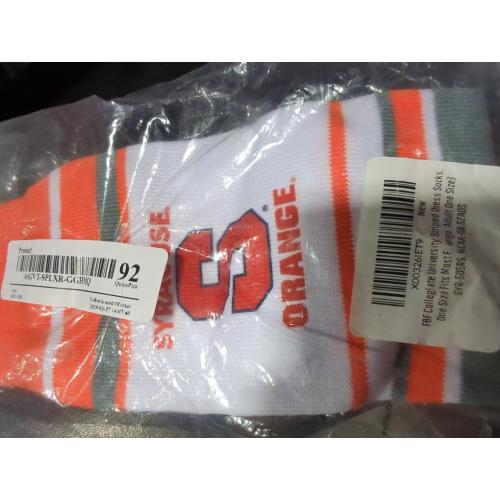 For Bare Feet Collegiate University Striped Dress Socks, One Size Fits Most Footwear for Men Women Youth, Game Day Apparel