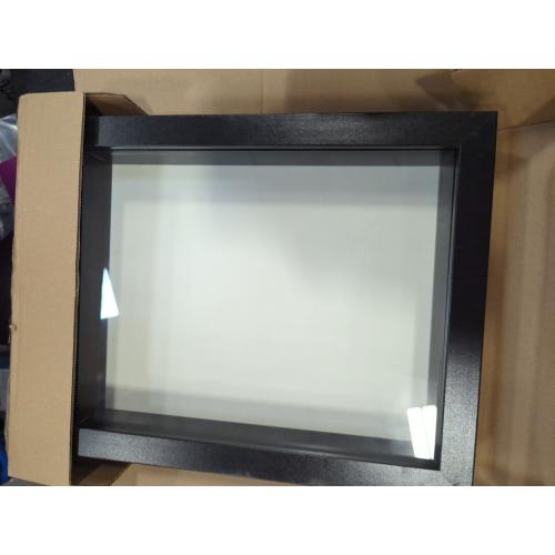 Americanflat 8x10 Shadow Box Frame with Shatter-Resistant Glass - Use as 6x8 Frame with Mat or 8x10 Without Mat - Silhouette Collection - Black with Soft Felt Back
