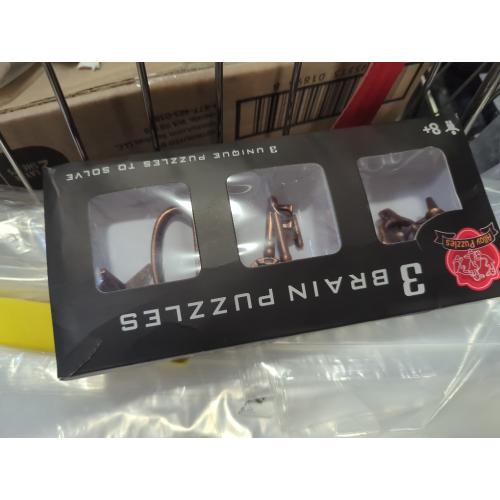 Brain Teaser Puzzle for Adults Puzzles Metal Hole Lock Adult Educational Toy Jigsaw IQ Puzzle (Ferrous)