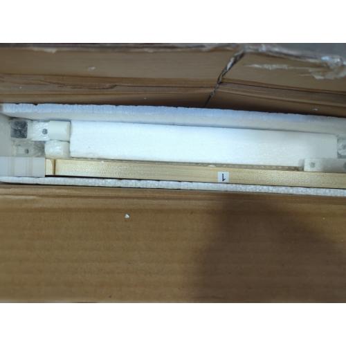 Folding Table, 31.5 Small Desk for Bedroom with Power Outlet, Space Saving Foldable Computer Desk for Home Office, Easy Assembly, Beige