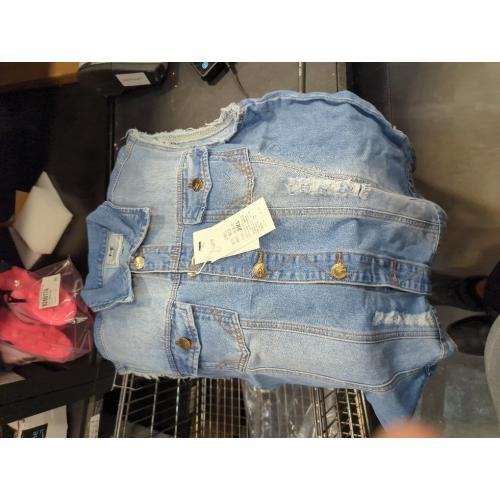 Size/2xl Denim Vest Men Lapel Sleeveless Slim Fit Retro Ripped Casual Jean Vest for Men's